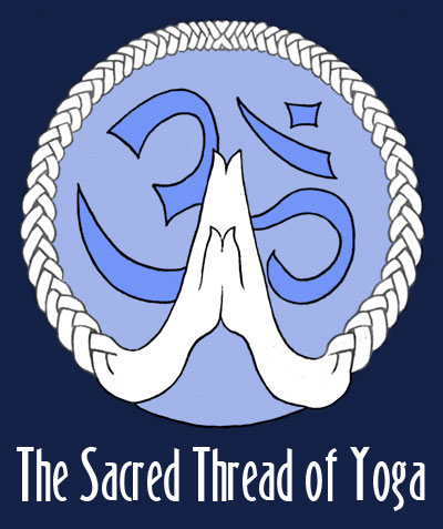 sacred thread 'namaste' logo